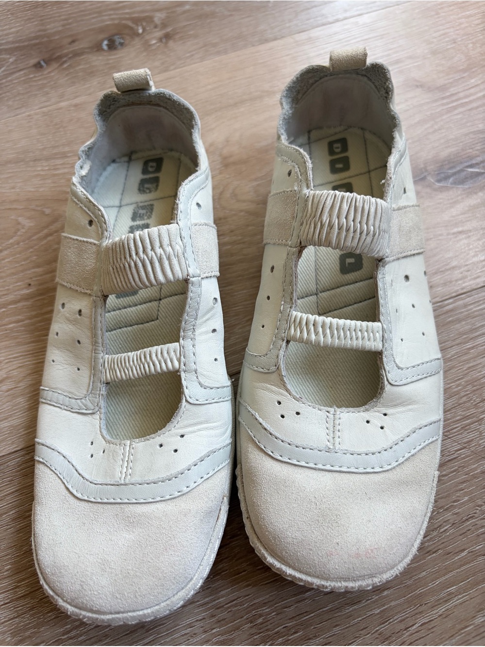 Vintage Diesel White Leather Mary Jane Sneakers Y2K Gorpcore